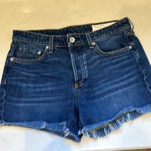 Rag & Bone SIZE 27 Dre Low Rise dark wash denim cutoff shorts. EUC